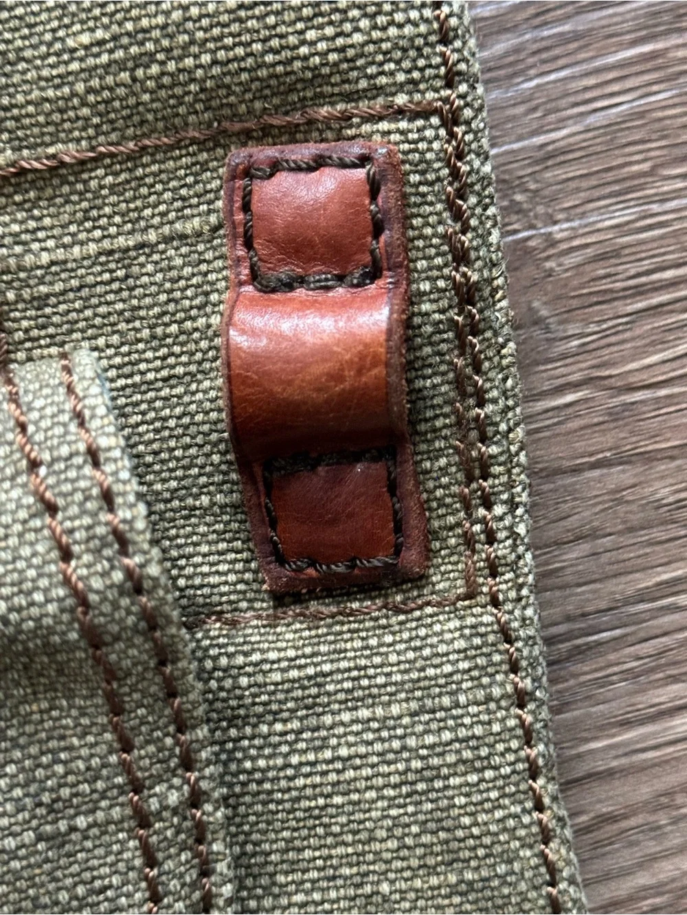 Lucky Brand Vintage Canvas Messenger Bag with Leather Accents  Unisex